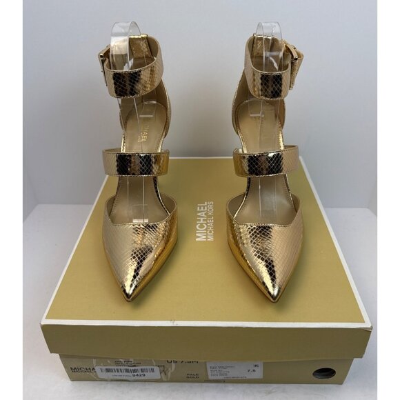 Michael Kors Amal Stiletto Pump Gold Women's US Size 7.5M - Picture 11 of 12